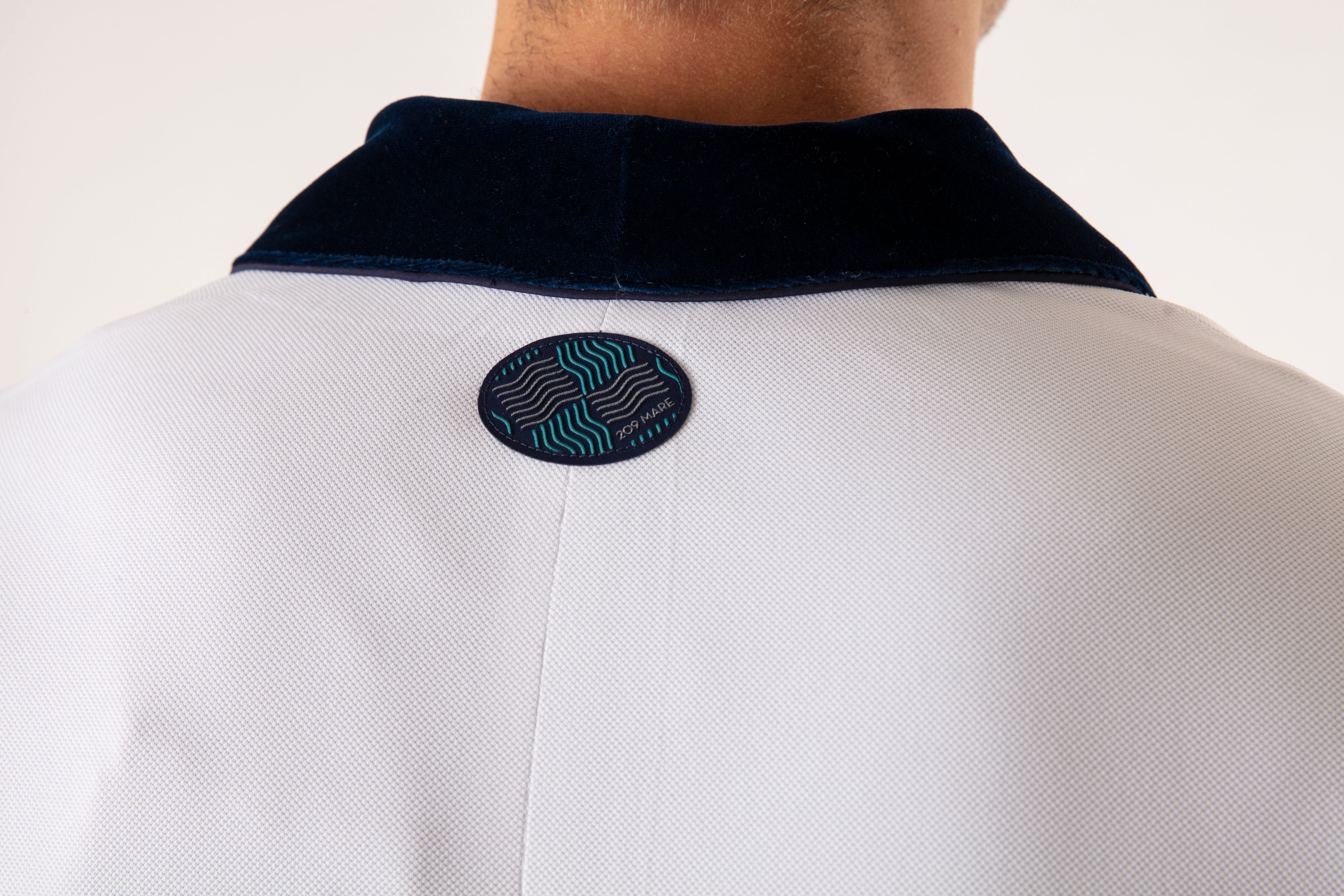 Paloma Classic Beach Blazer - White - Navy