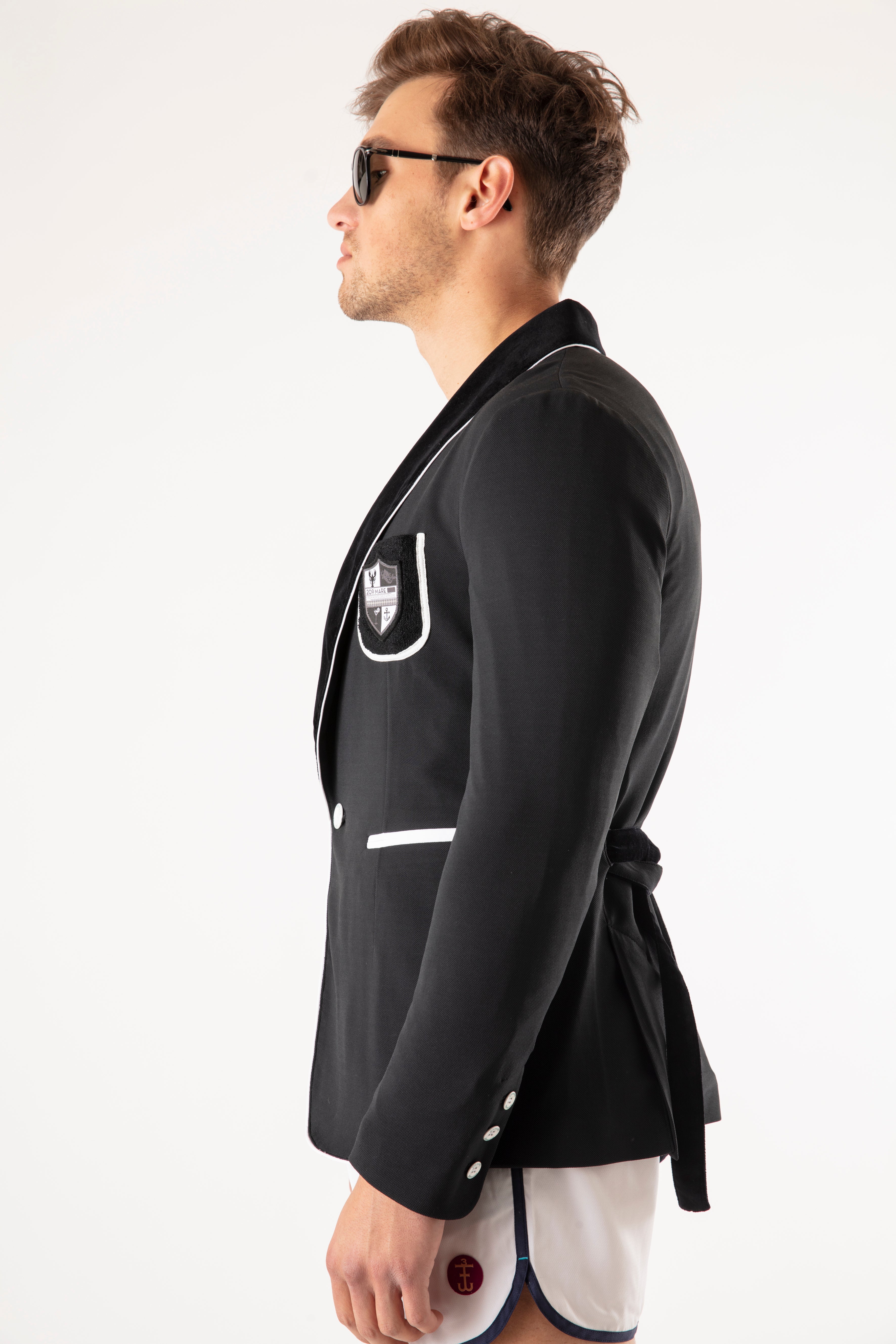 Paloma Crested Beach Blazer - Black - Black