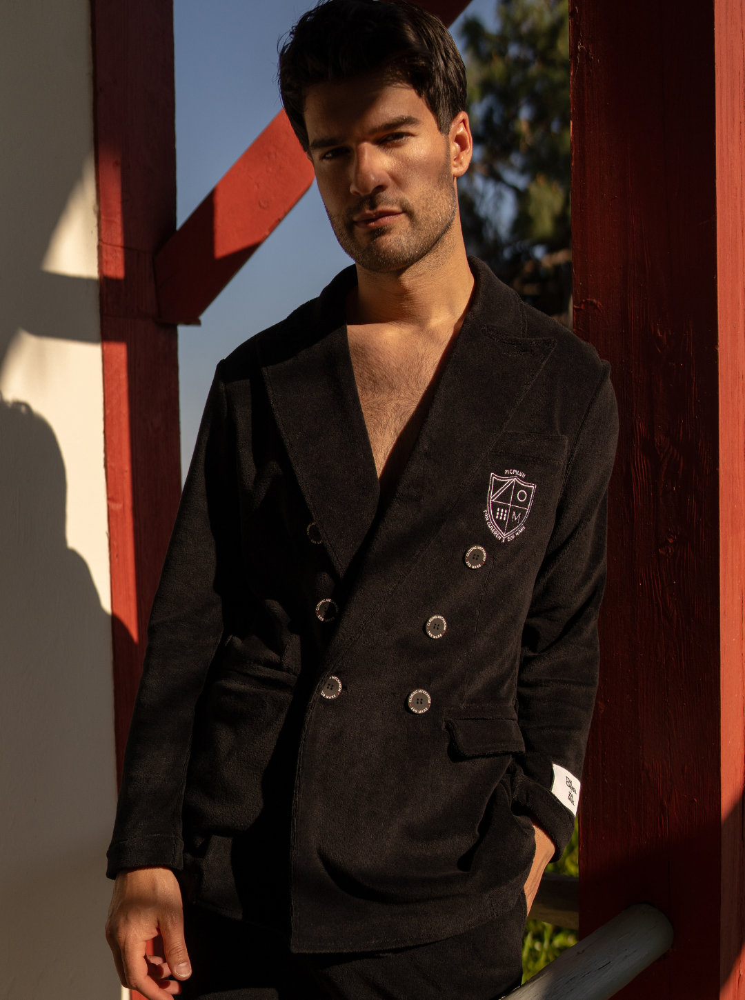 LIMITED EDITION 209MARE x TOM CLAEREN SUPERLEGGERA DOUBLE BREASTED BLAZER - BLACK