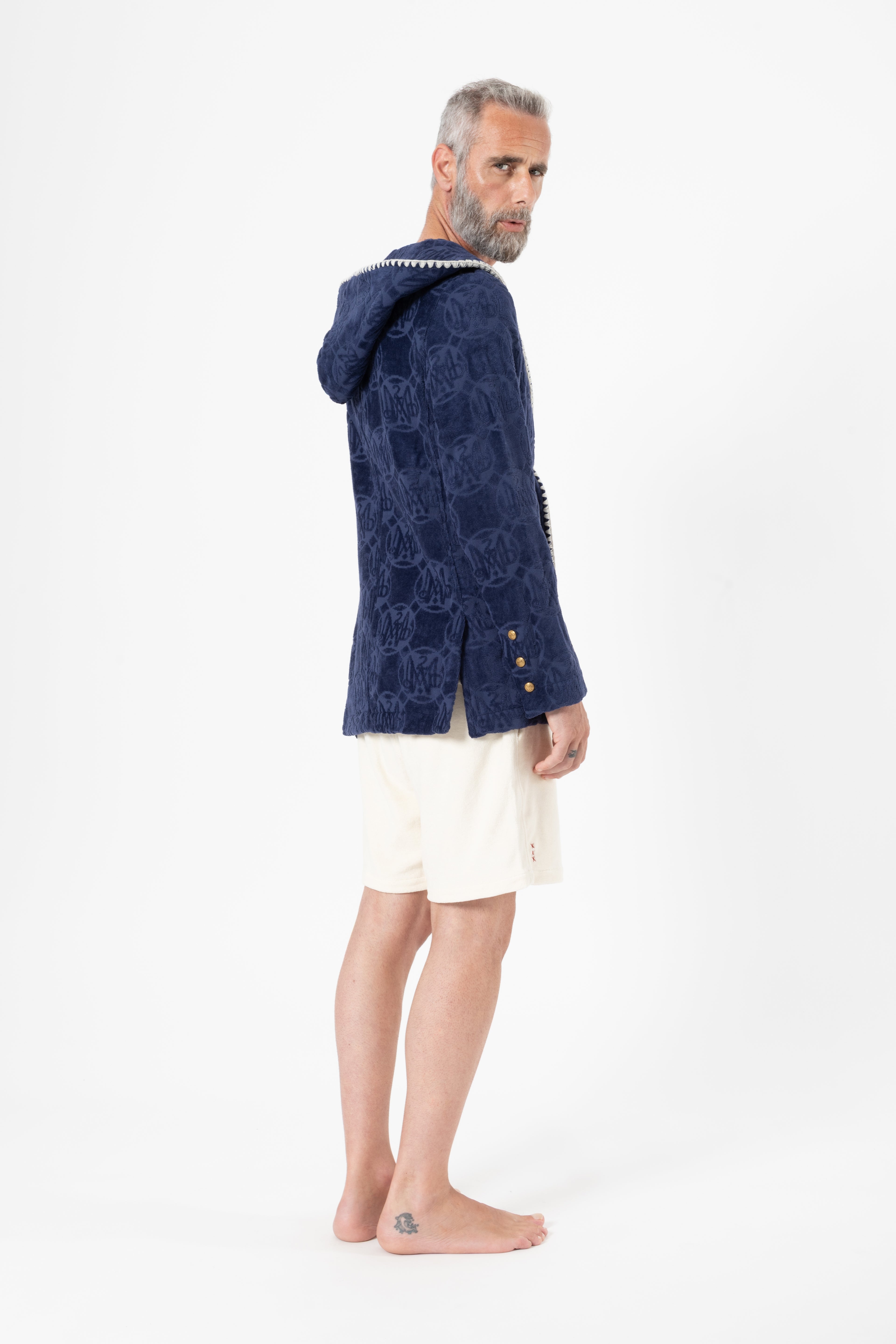 The Tie Break Hoodie Blazer Men - Navy