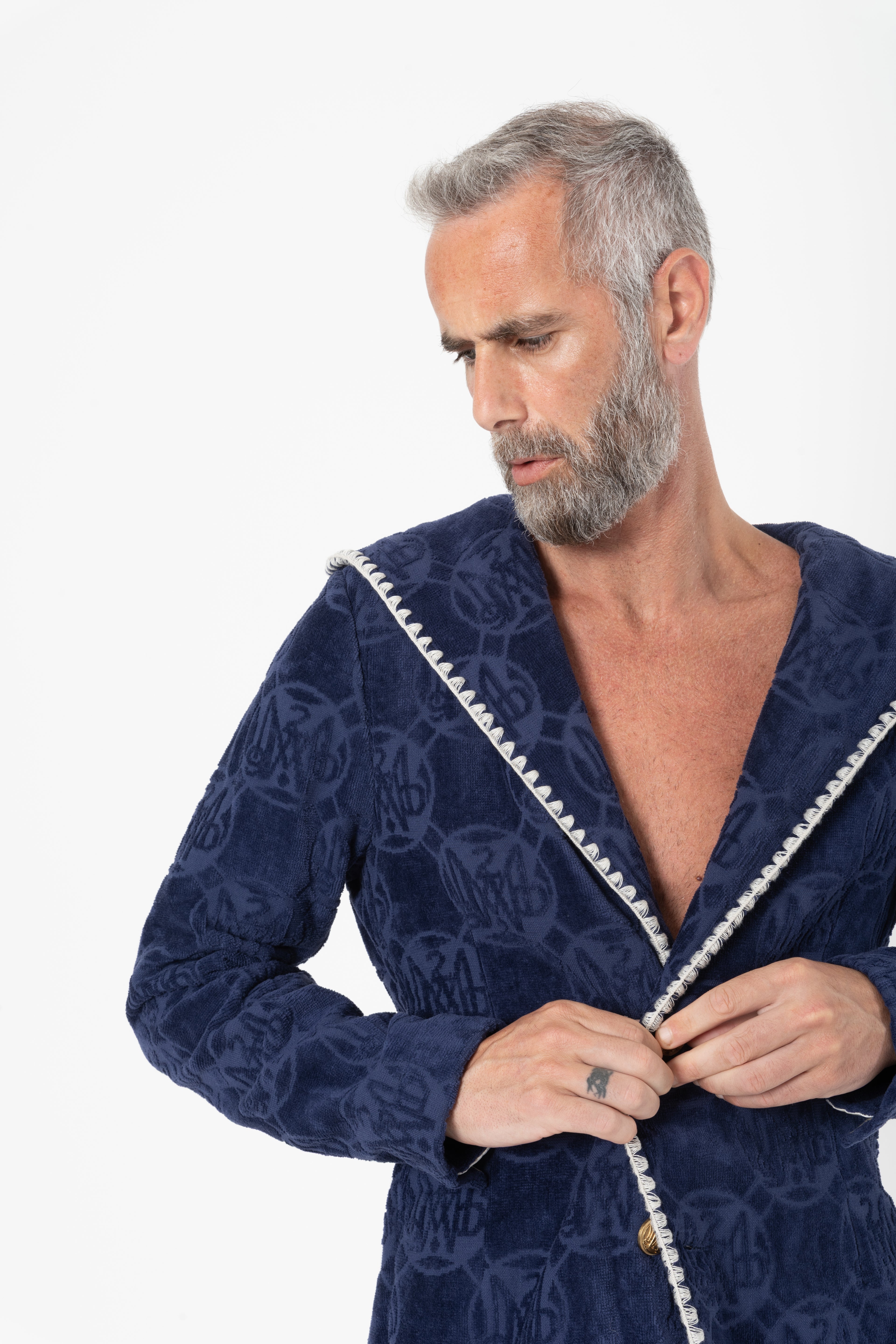 The Tie Break Hoodie Blazer Men - Navy