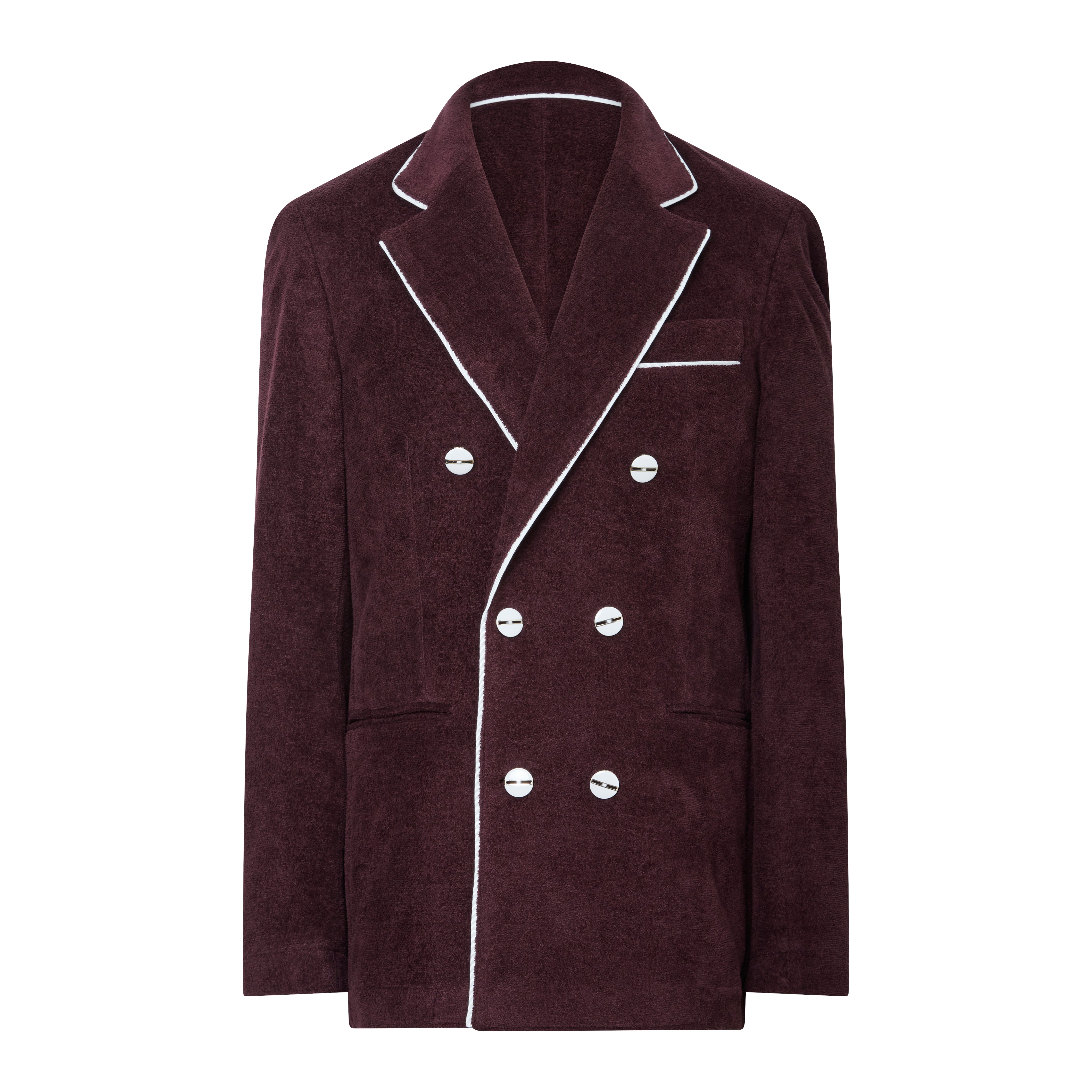 Solenzara Double Breasted Blazer - Burgundy