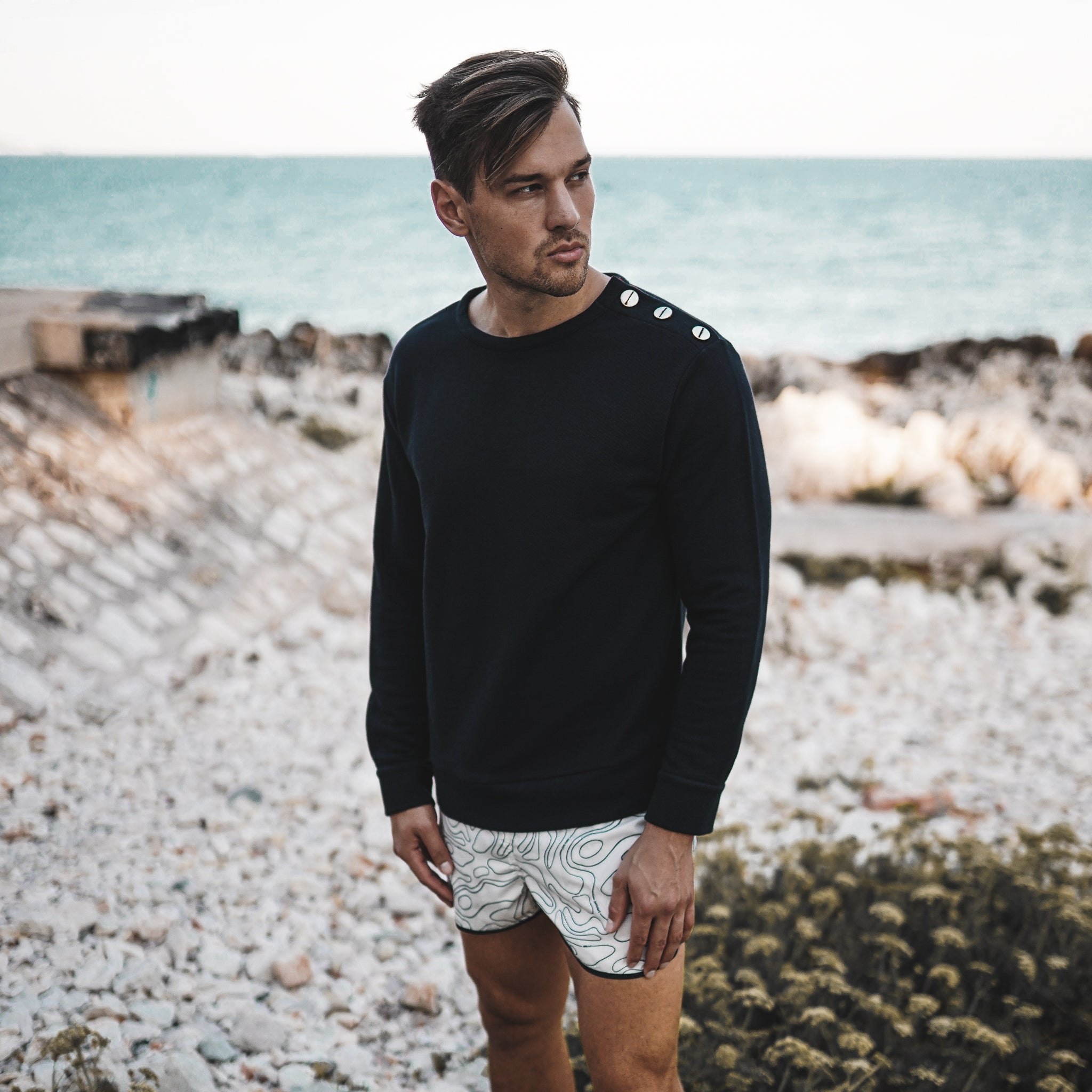 Byblos Crew-Neck Sweater - Navy