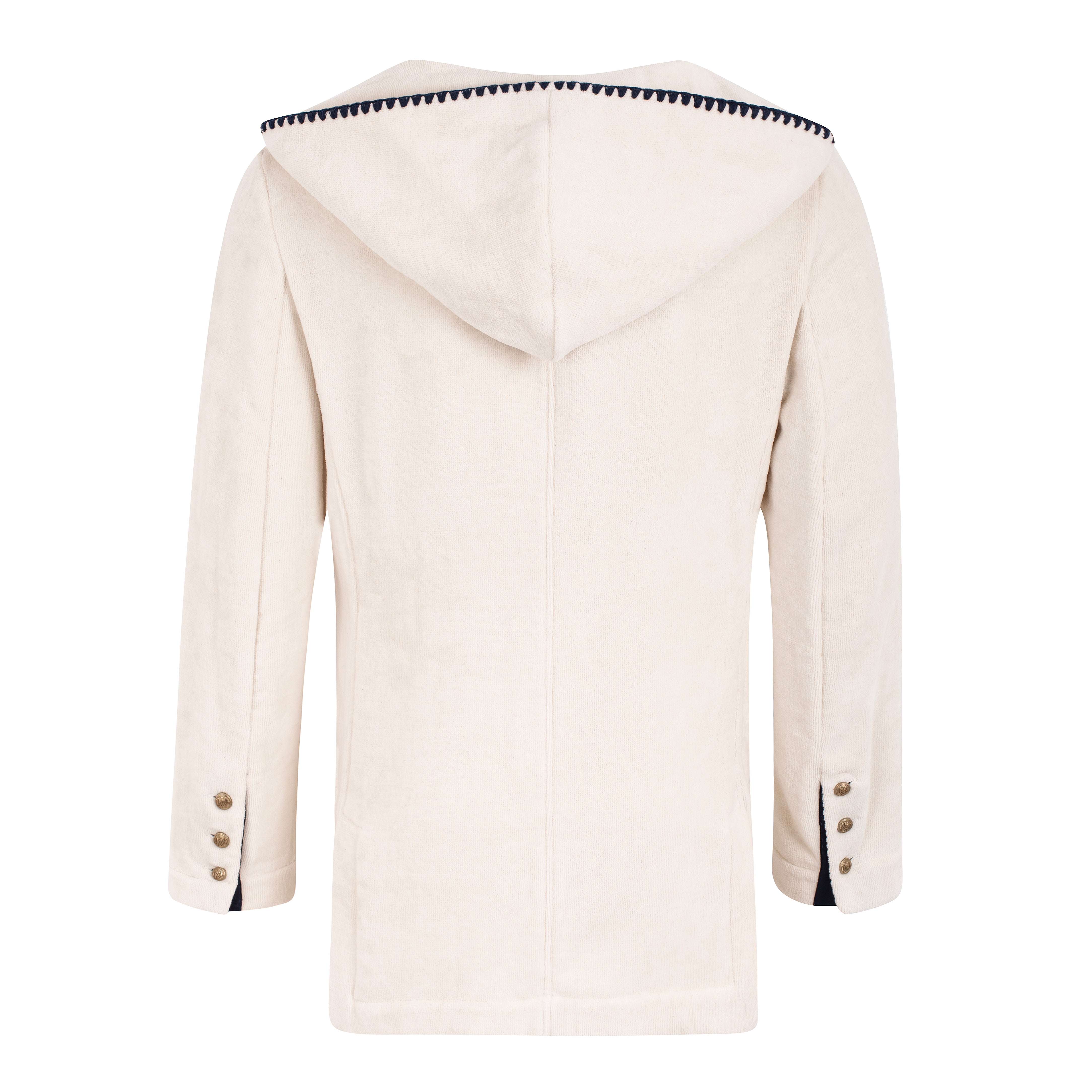 The Tie Break Hoodie Blazer Men - Off white / Navy