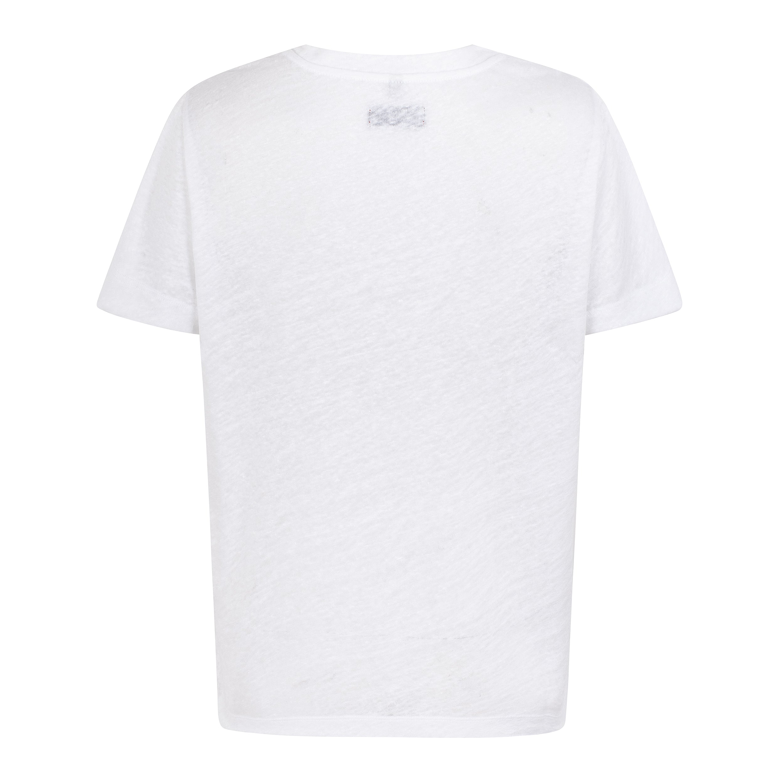 WOMEN T-SHIRT LINEN - OFF-WHITE