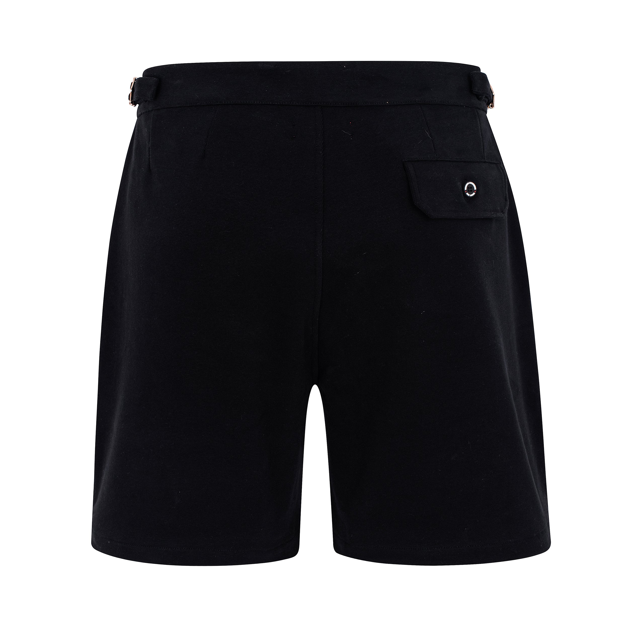 MAN PLEAT SHORTS RIB - ONYX