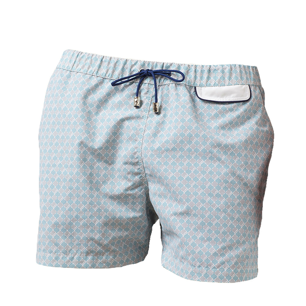 Croisette Swim Shorts - Checkered waves