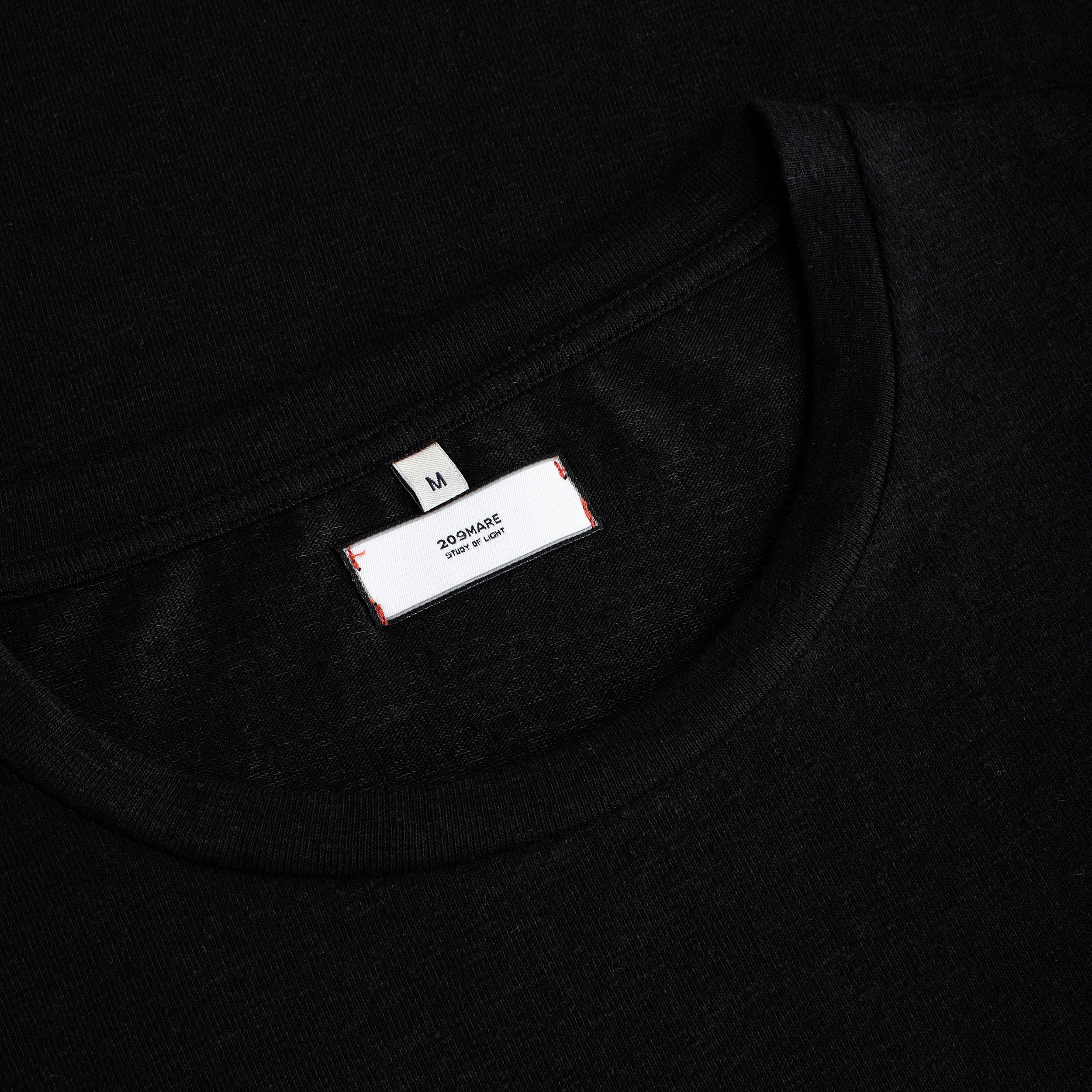 MAN T-SHIRT LINEN - BLACK