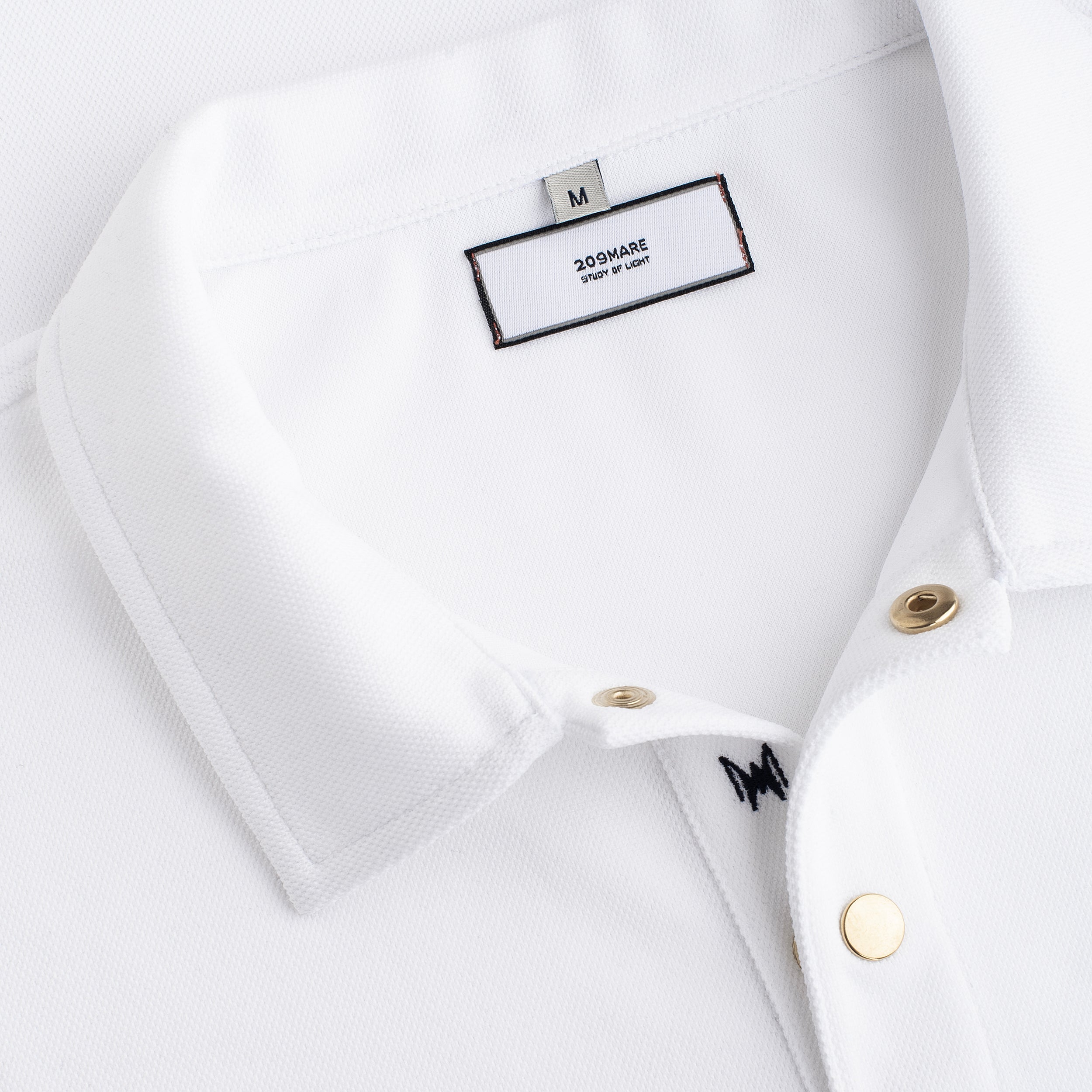 MAN POLO SNAPS PIQUET - WHITE
