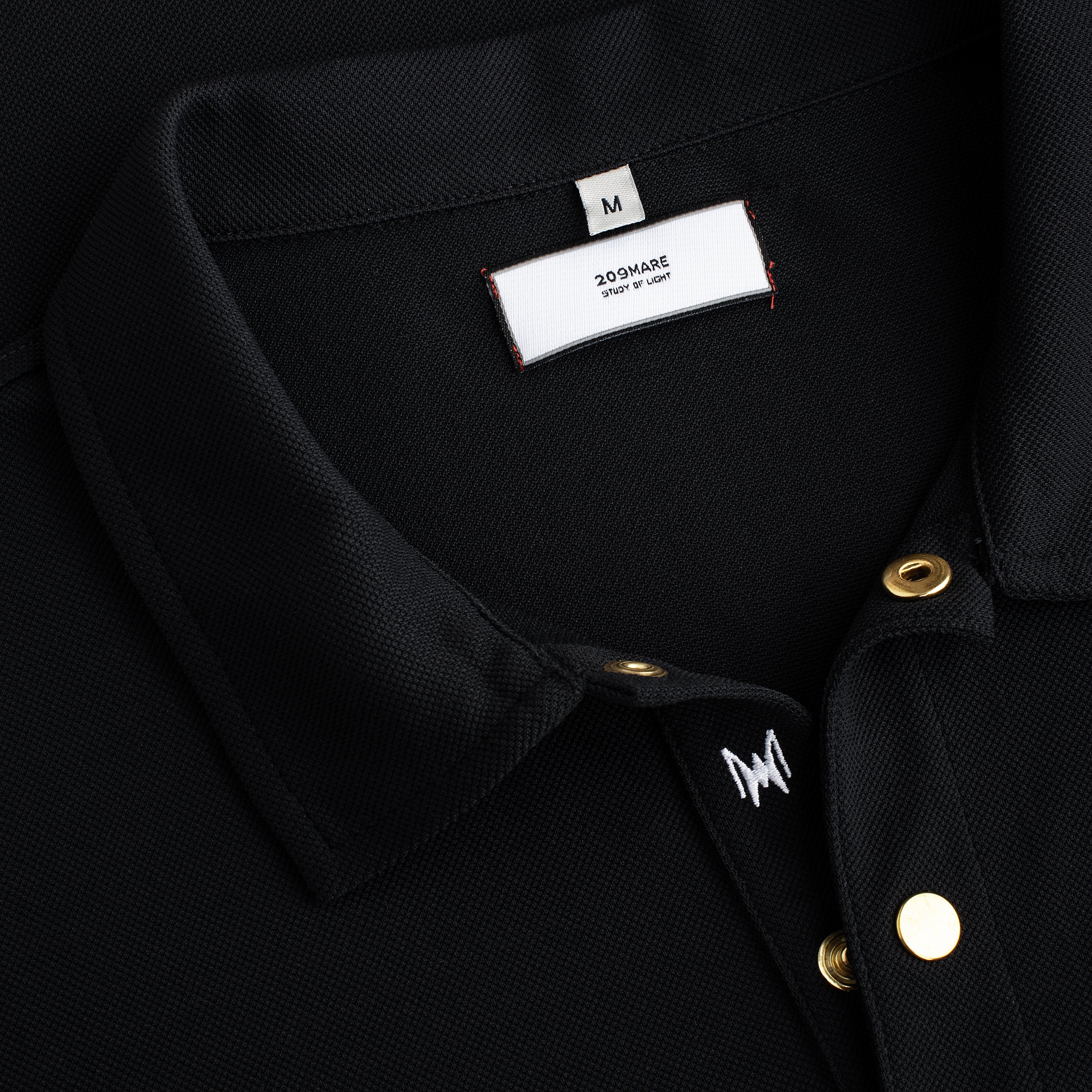MAN POLO SNAPS PIQUET - BLACK
