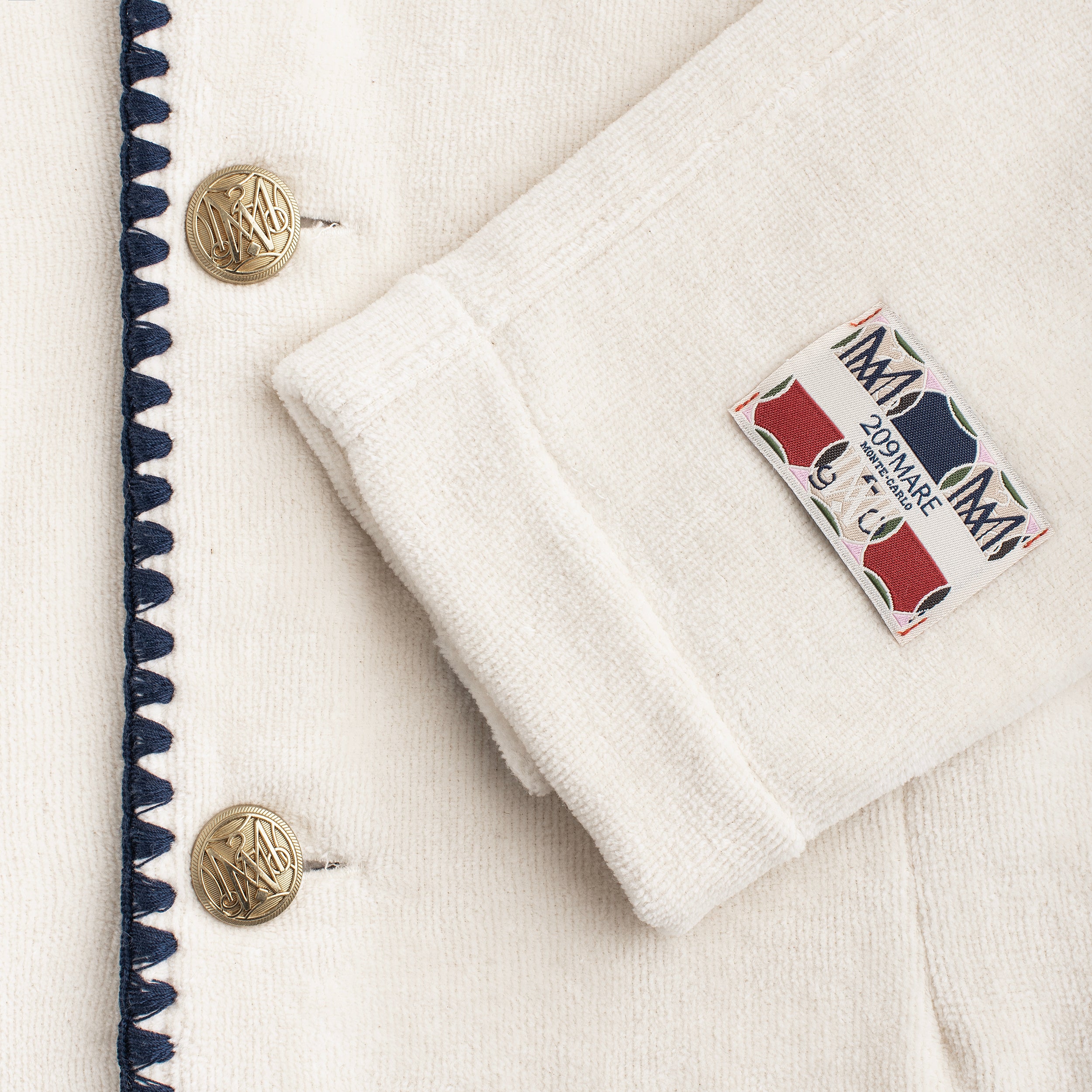 The Tie Break Hoodie Blazer Men - Off white / Navy