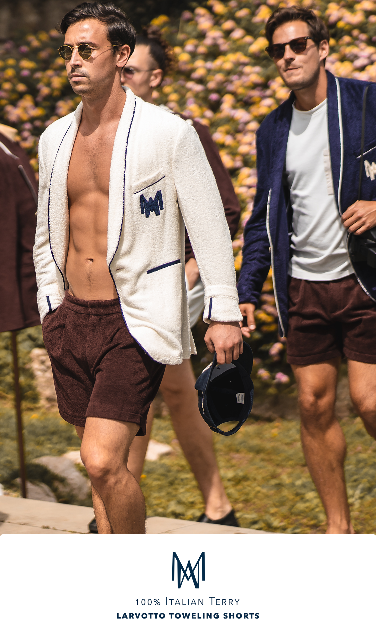 Larvotto Towel Shorts - Burgundy