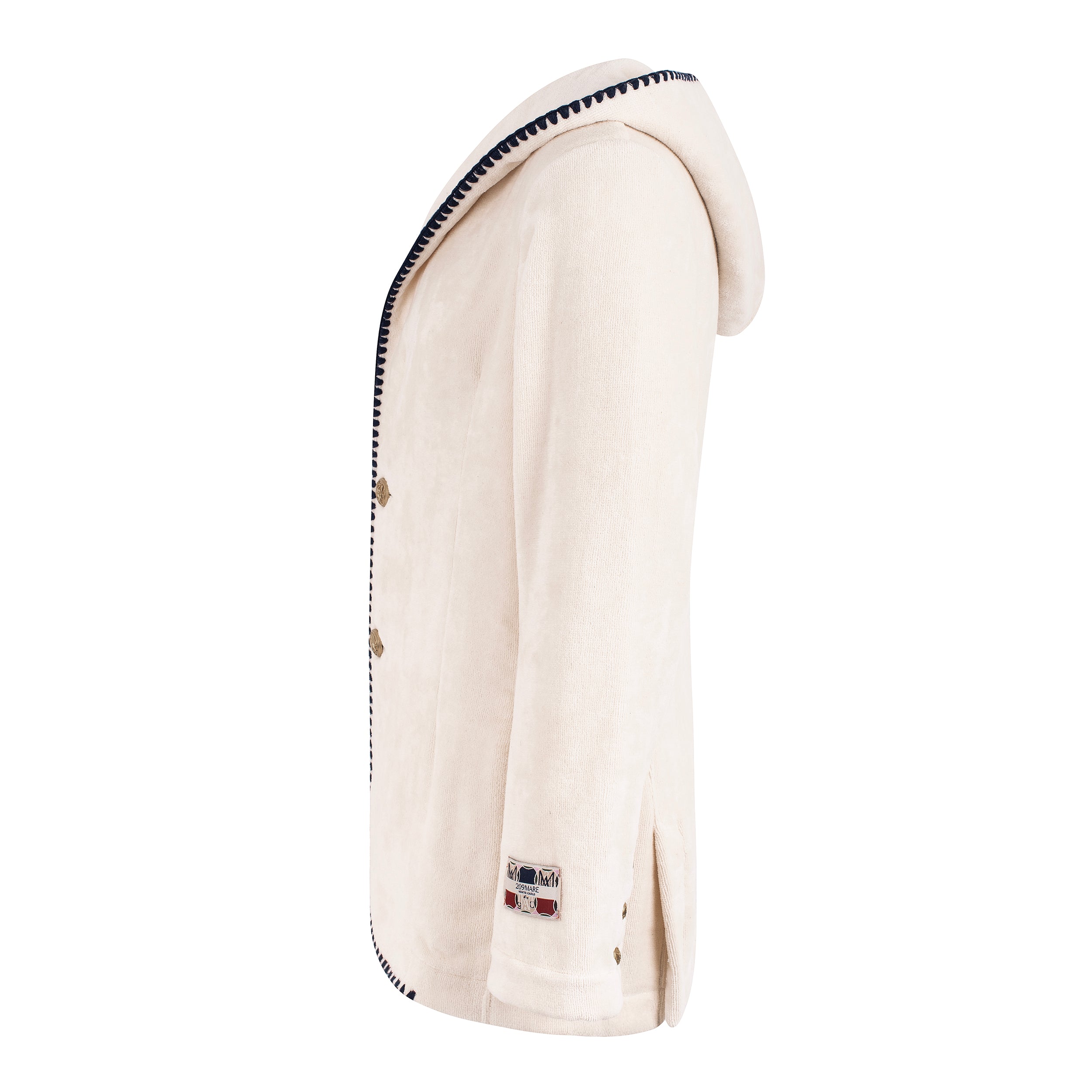 The Tie Break Hoodie Blazer Men - Off white / Navy