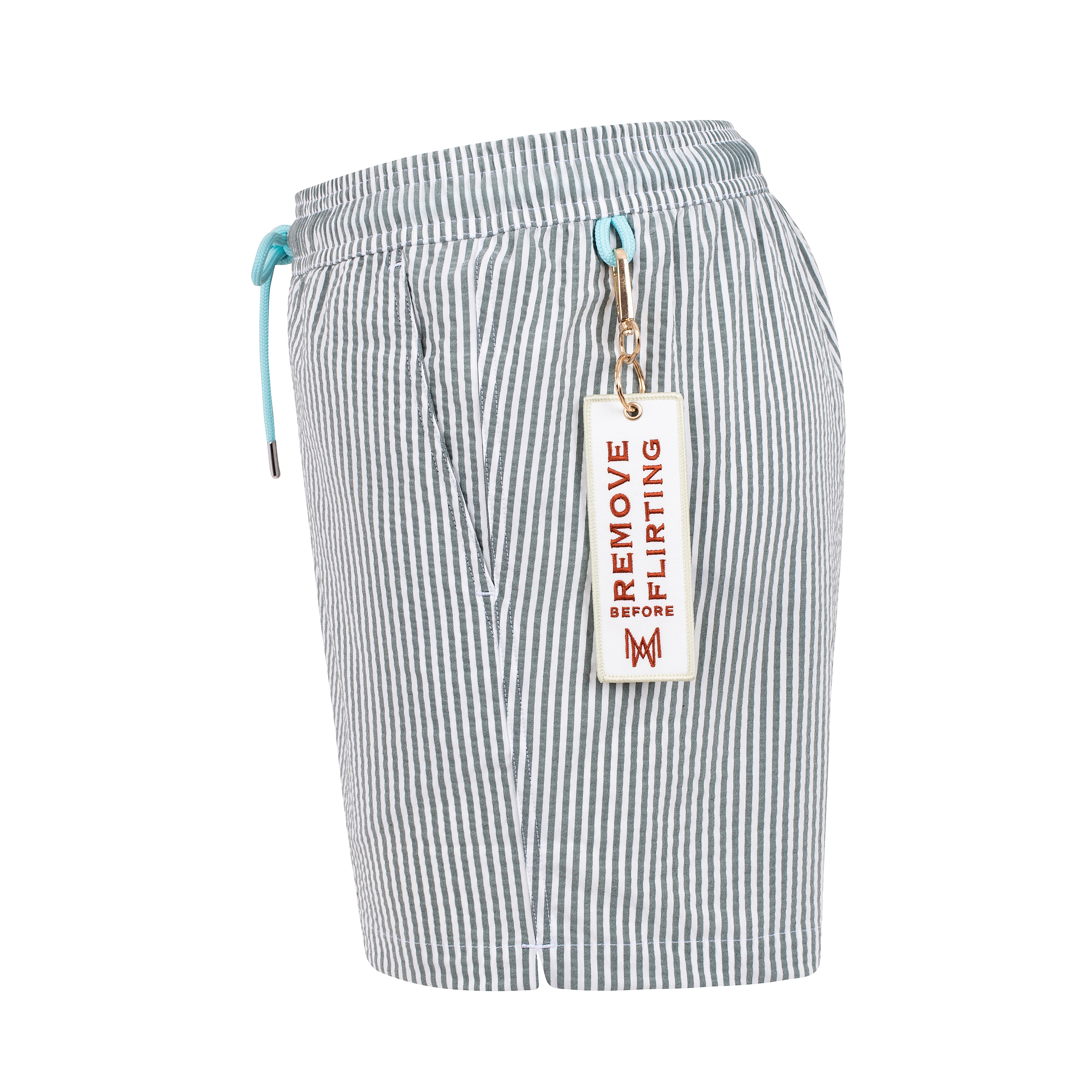 The Croisette Swim Shorts - Off White - Olive