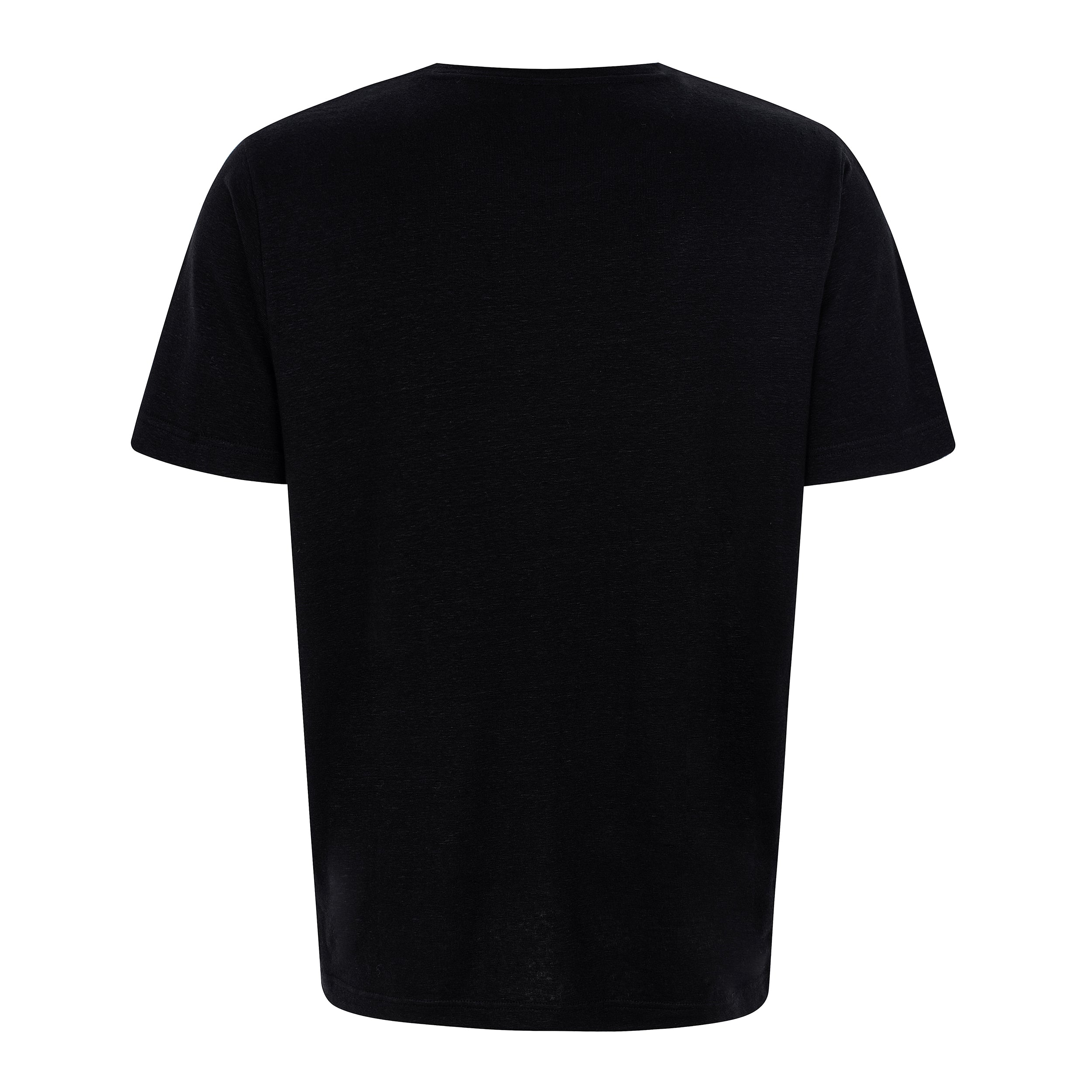 MAN T-SHIRT LINEN - BLACK