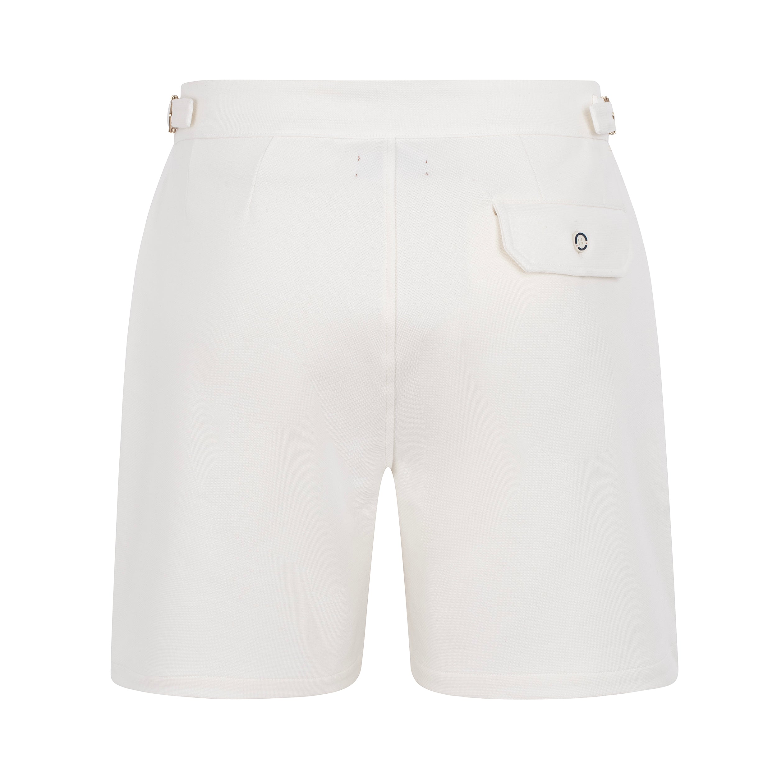 MAN PLEAT SHORTS RIB - OFF-WHITE
