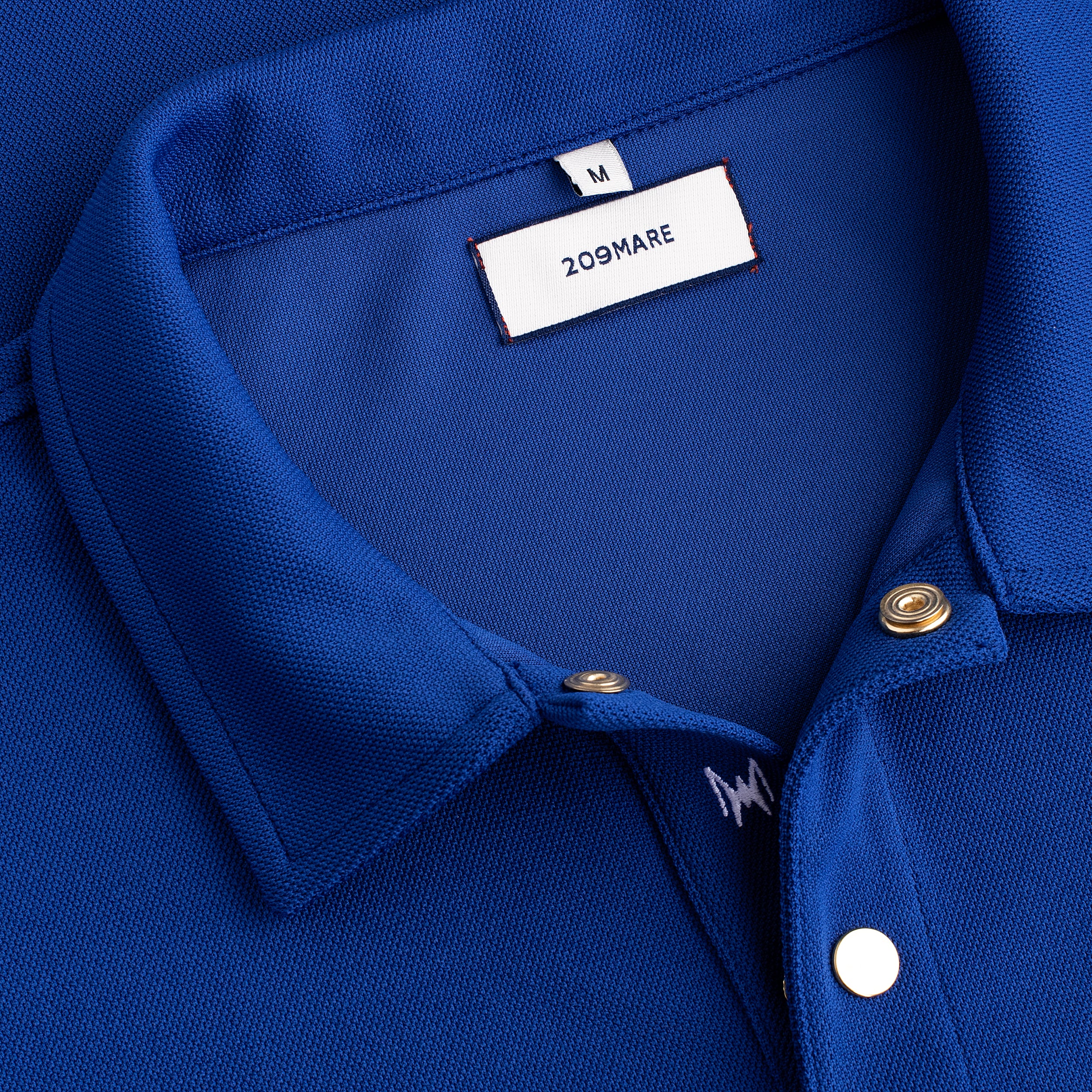 MAN POLO SNAPS PIQUET - BLUE