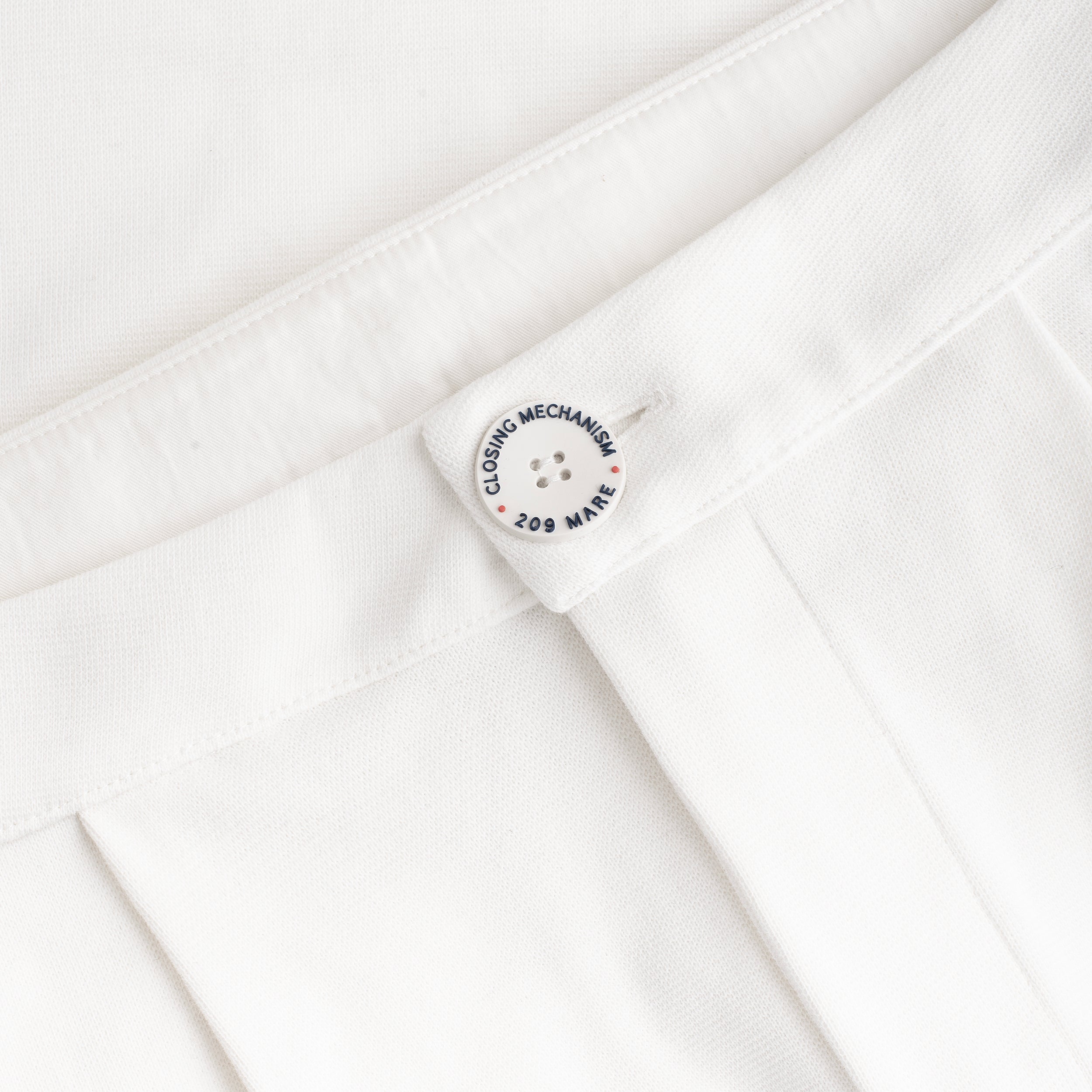 MAN PLEAT SHORTS RIB - OFF-WHITE