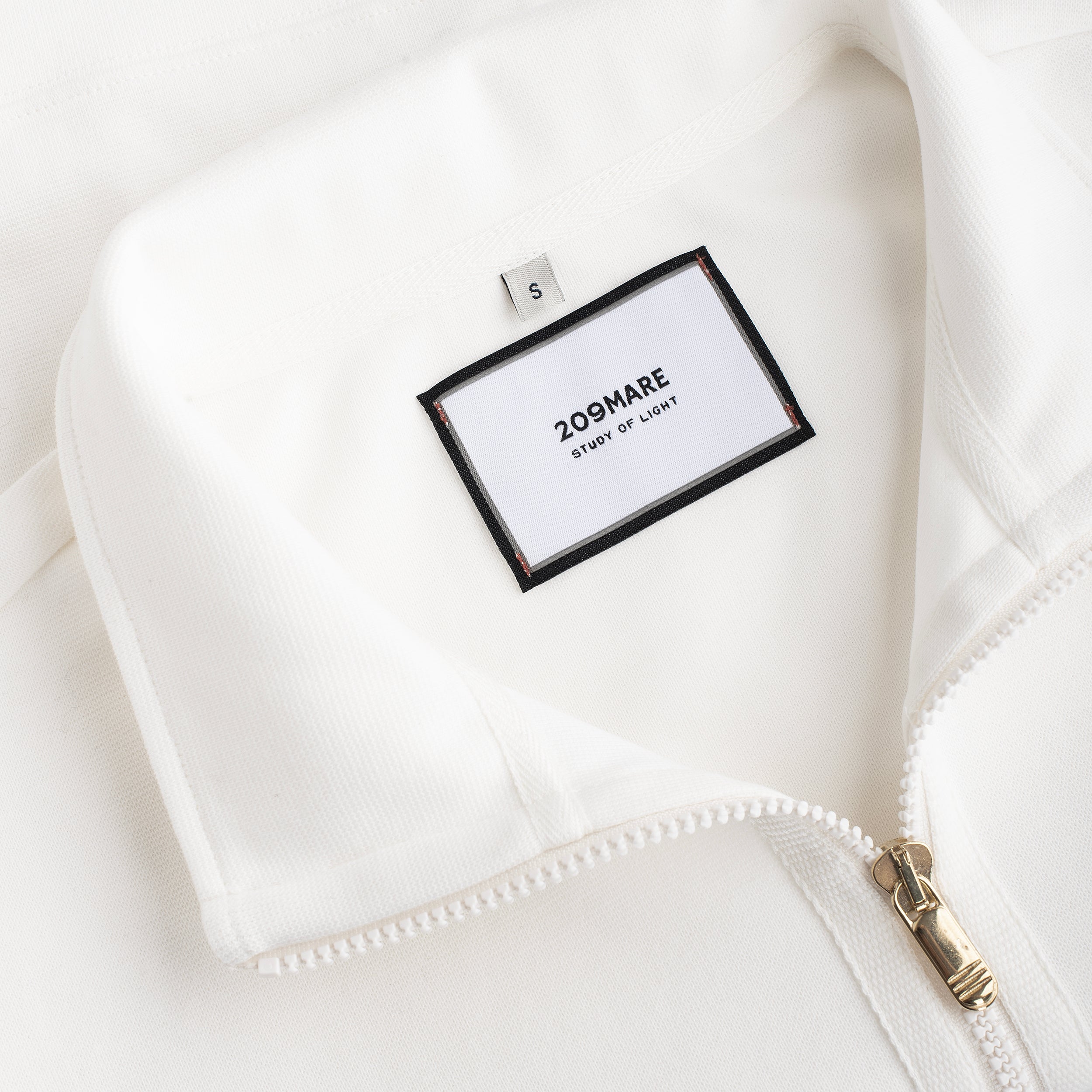 WOMAN 1/4 zip RIB - OFF-WHITE