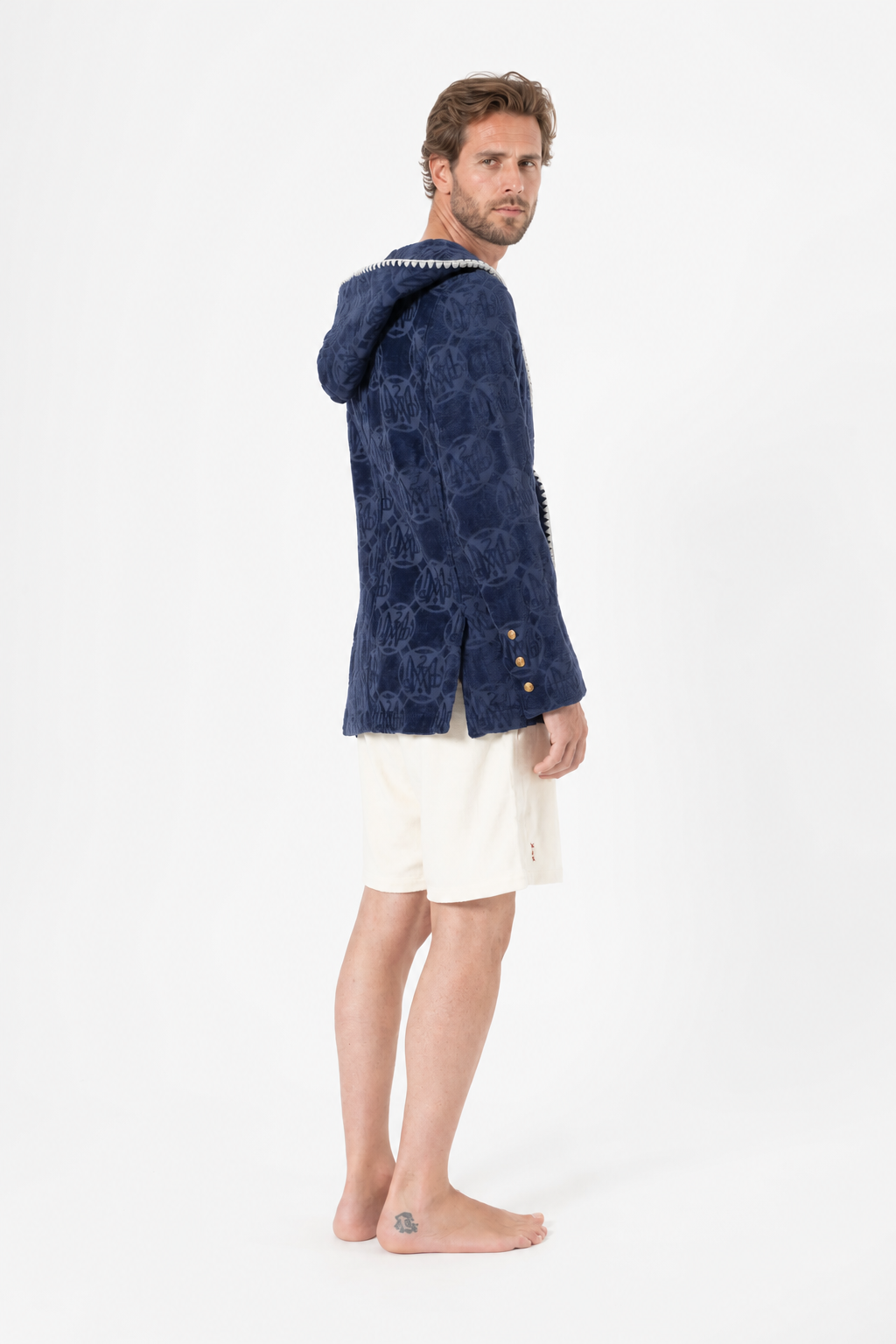 The Tie Break Hoodie Blazer Men - Navy
