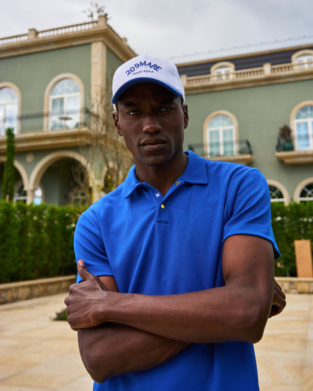 MAN POLO SNAPS PIQUET - BLUE