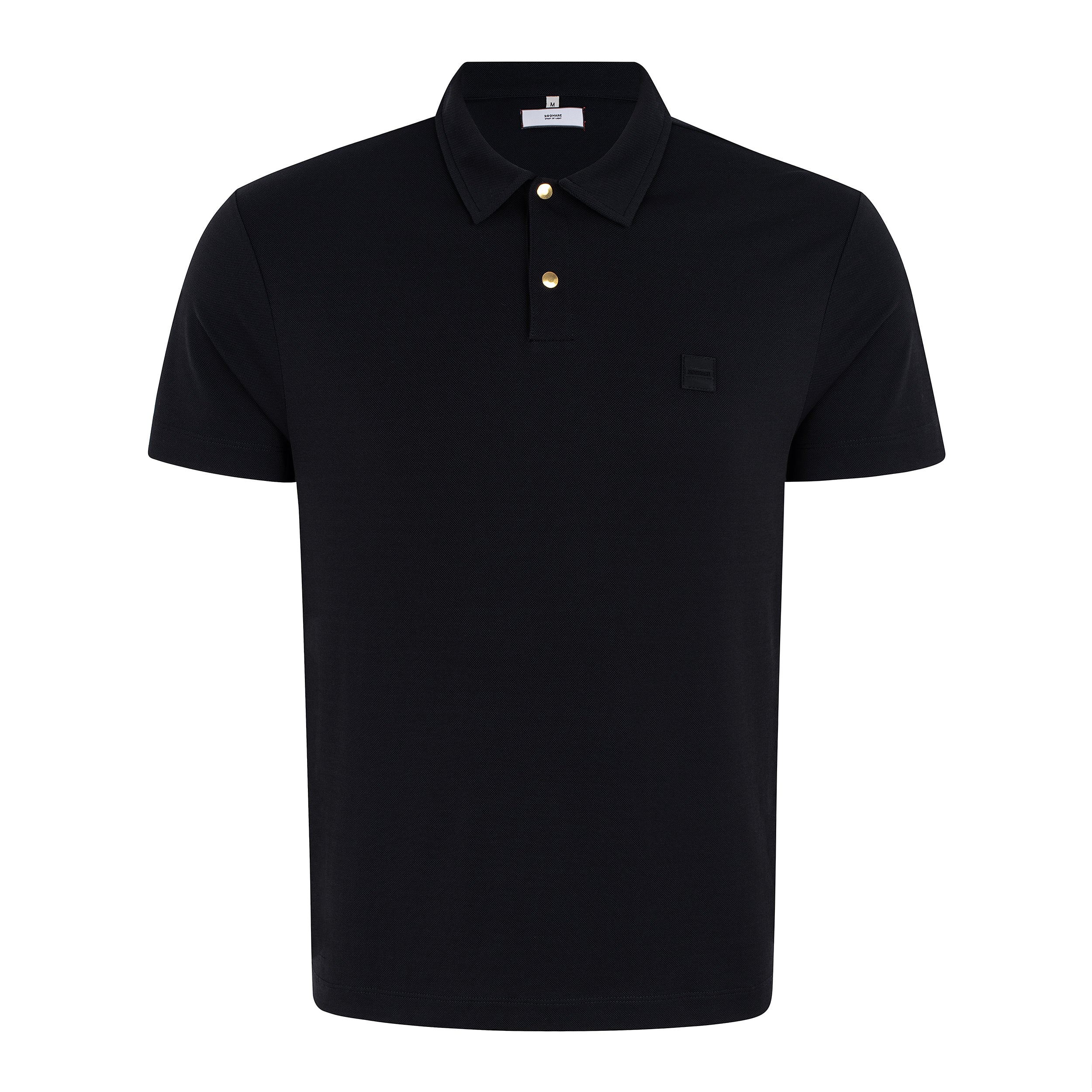 MAN POLO SNAPS PIQUET - BLACK