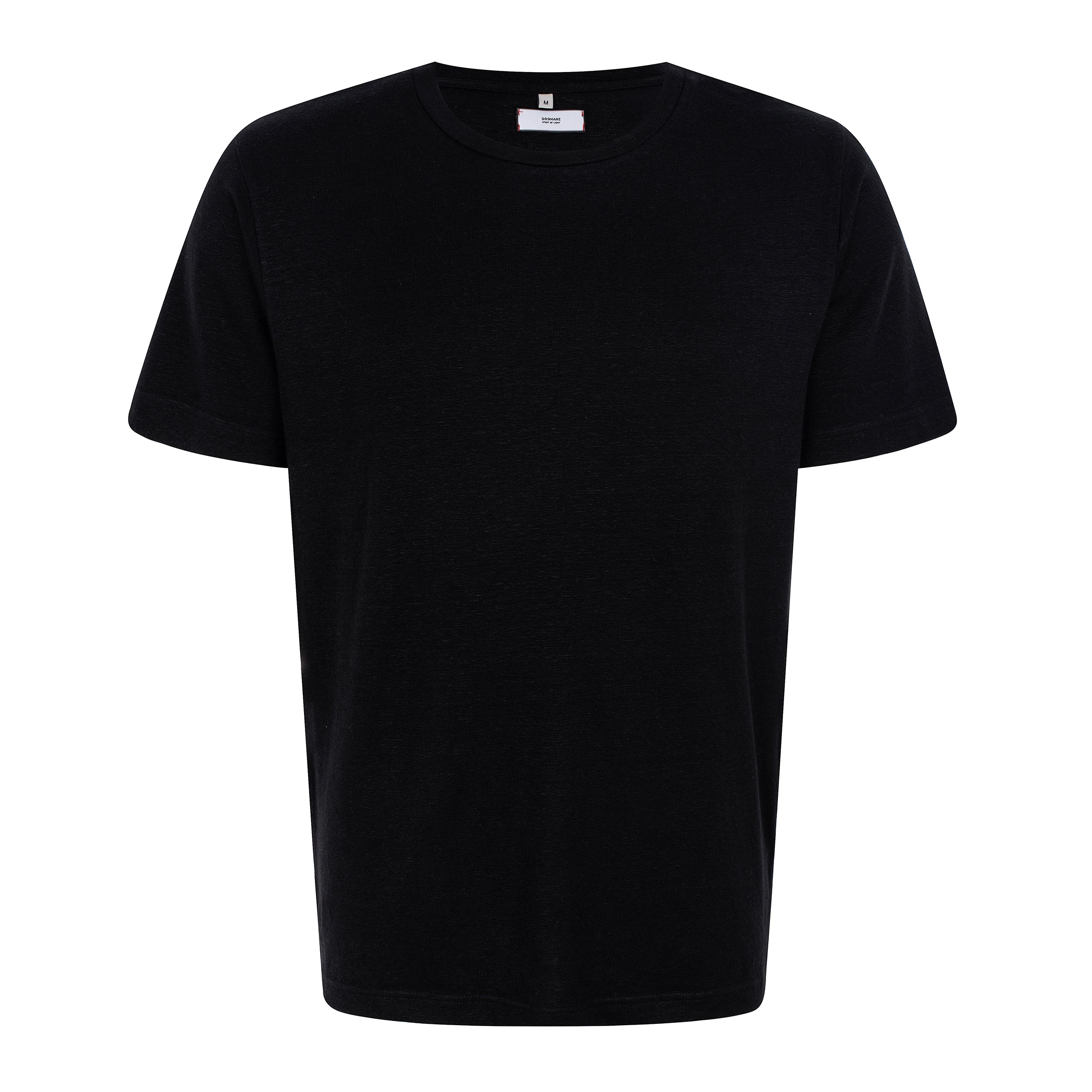 MAN T-SHIRT LINEN - BLACK