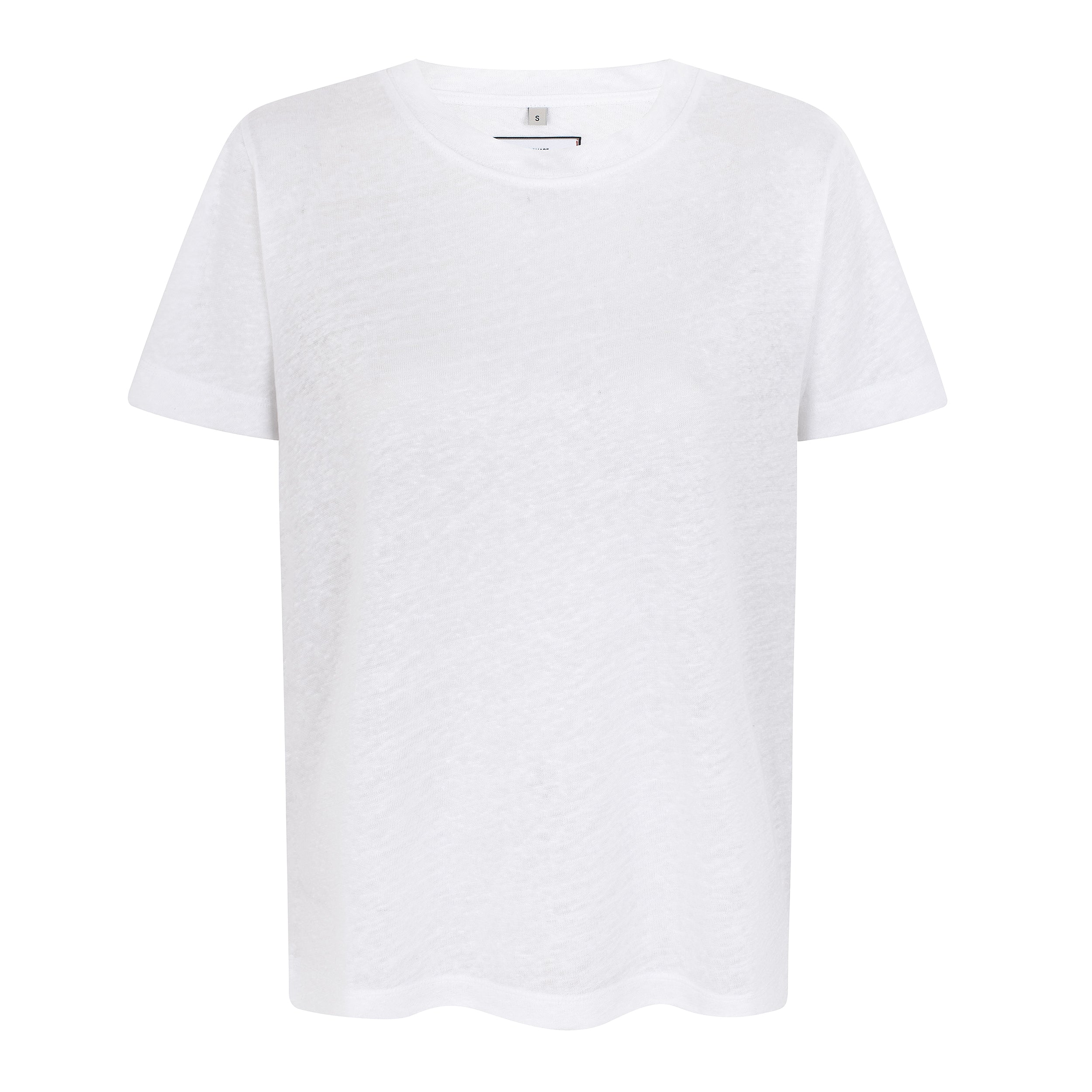 WOMEN T-SHIRT LINEN - OFF-WHITE