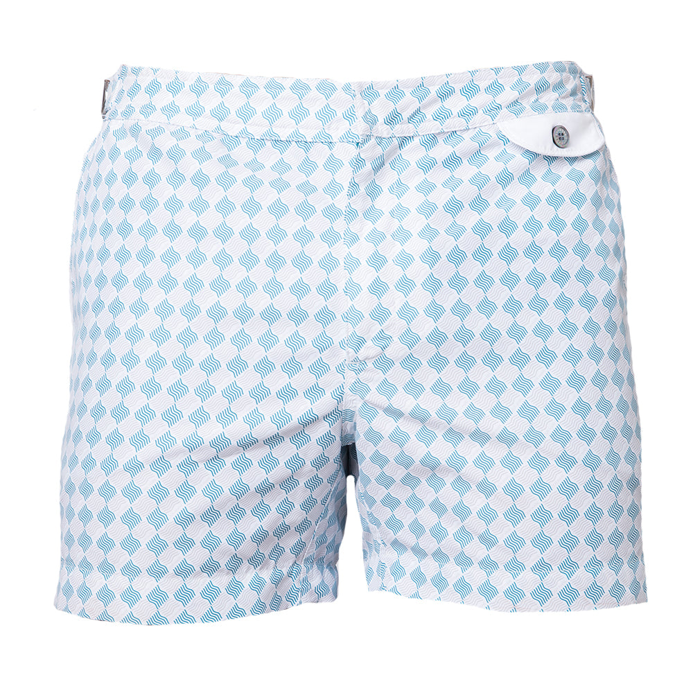 Larvotto Swim Shorts - Checkered waves