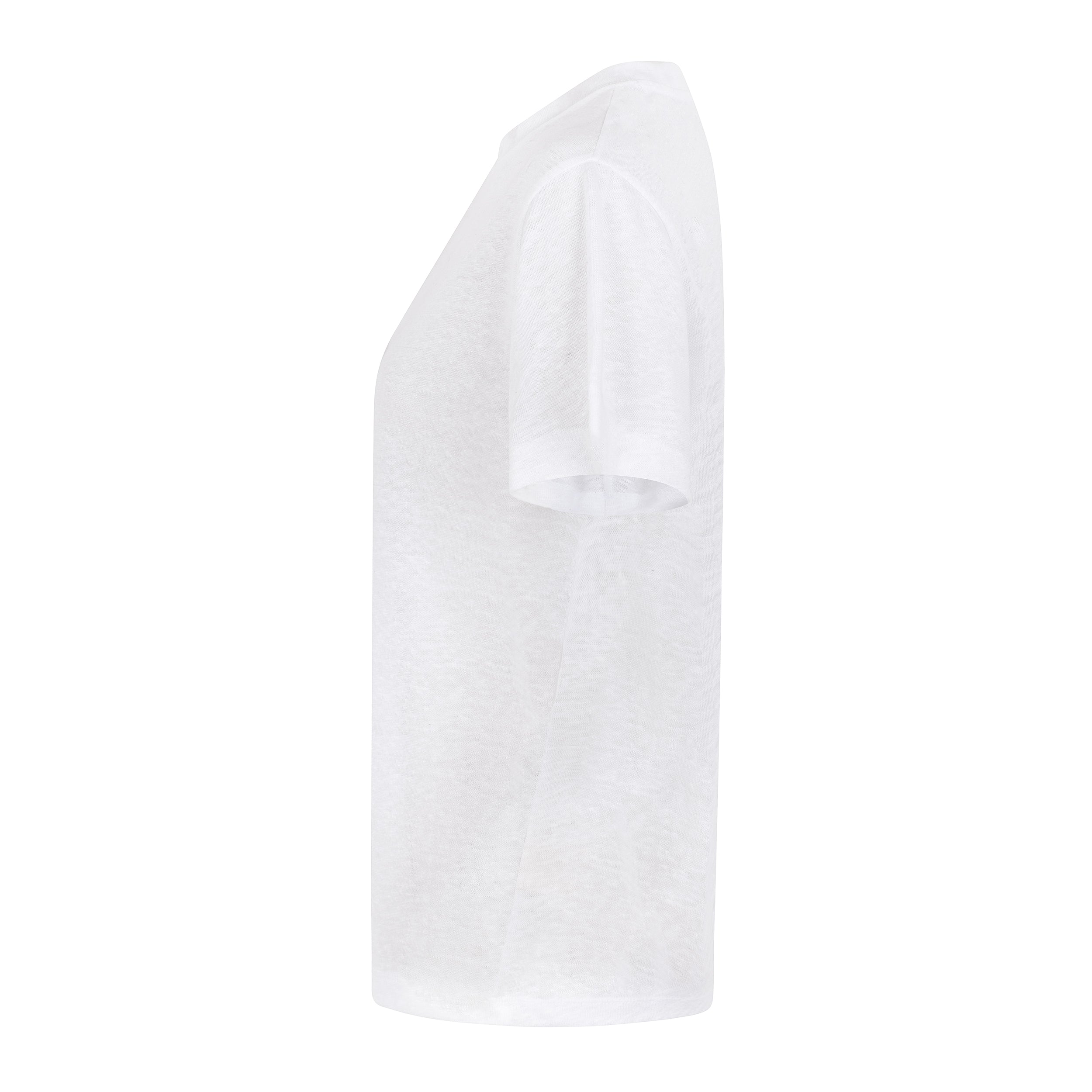 WOMEN T-SHIRT LINEN - OFF-WHITE
